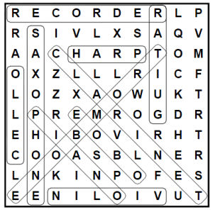 Children's Puzzle Page Solutions