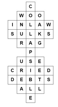Hourglass word puzzle