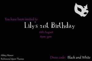 birthday invitation