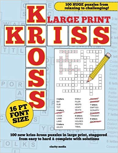 Large Print Kriss Kross Puzzles