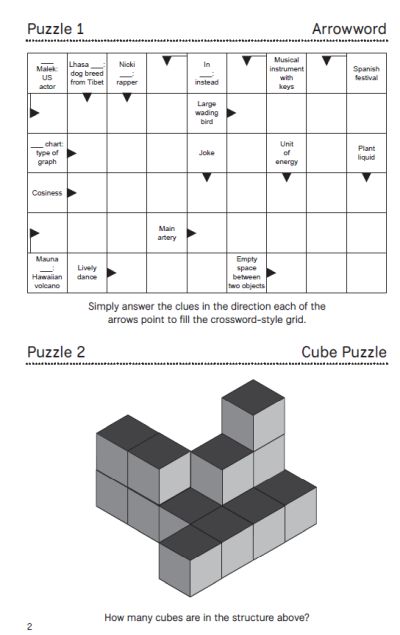 puzzle page from bumper mini puzzles book